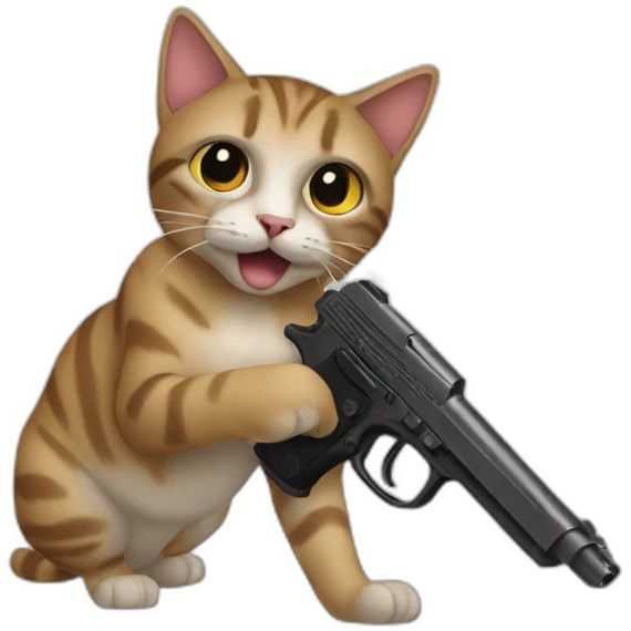 Cat gun emoji