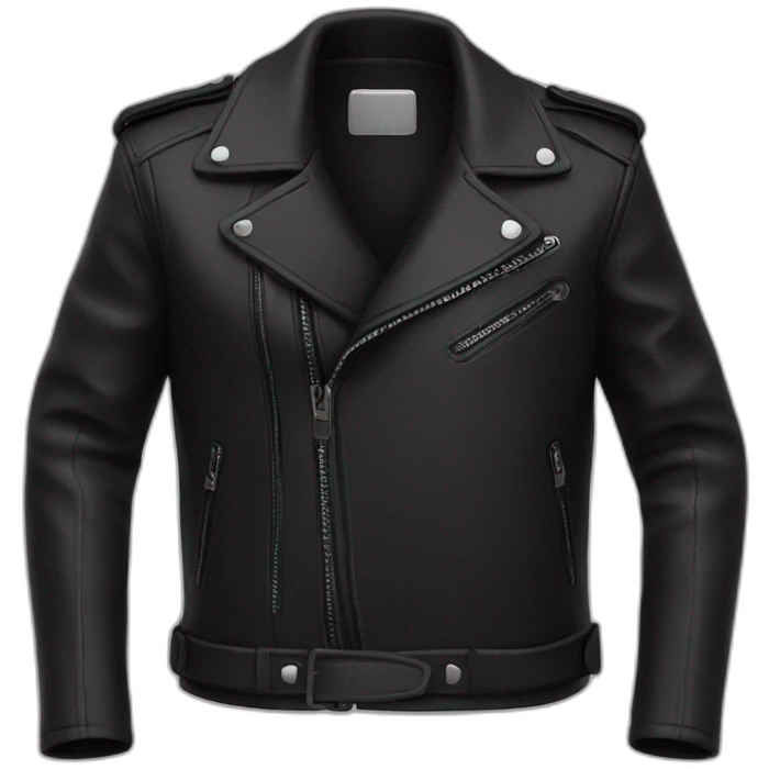 leather jacket black emoji