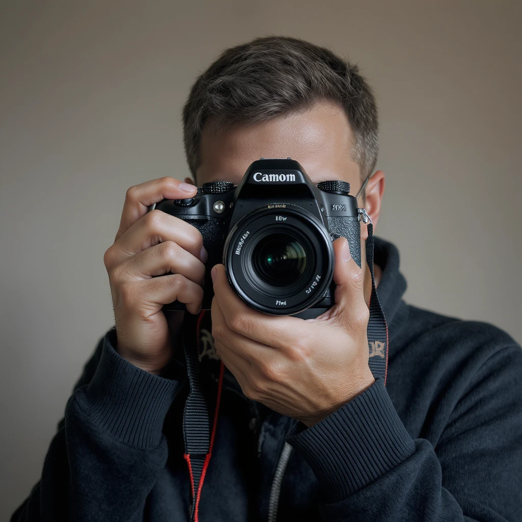 realistic photograph of a photographer  emoji