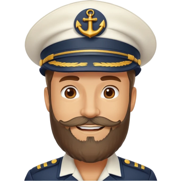 nautical ship captain with hat and beard emoji