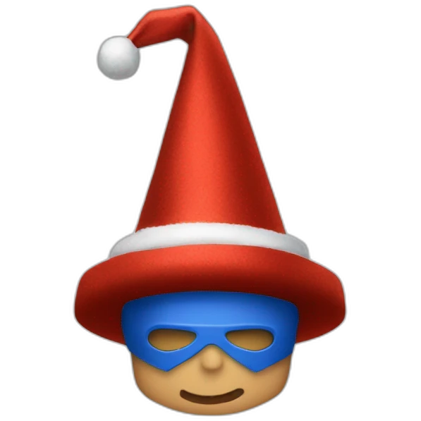 super man cristmas hat emoji
