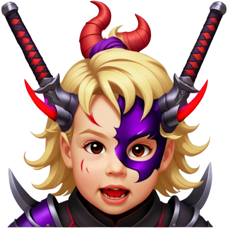 Demon-Horned Warrior emoji