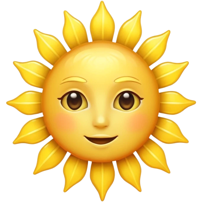 Yellow Sparkling Sun emoji