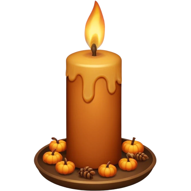 autumnal candle that’s brown  emoji
