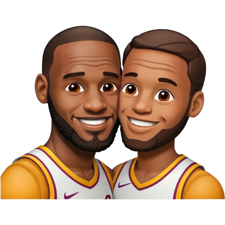Lebron kissing lebron emoji