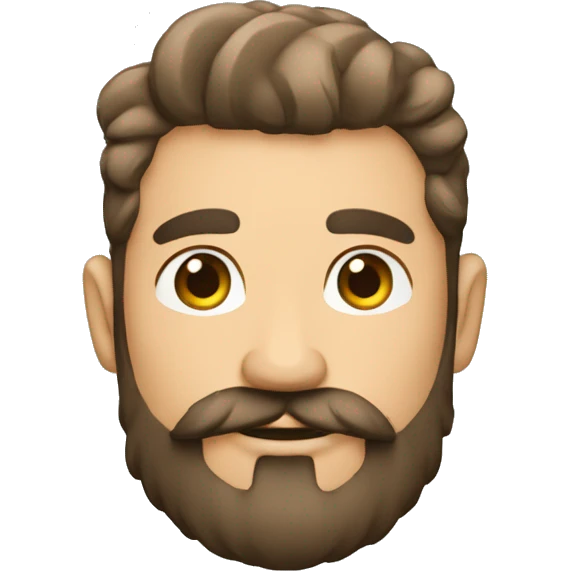 Un barbudo calvo con tatuajes en los brazos emoji