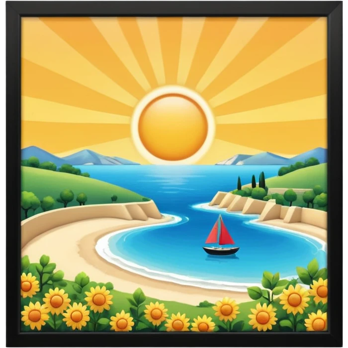 sunny weather france emoji