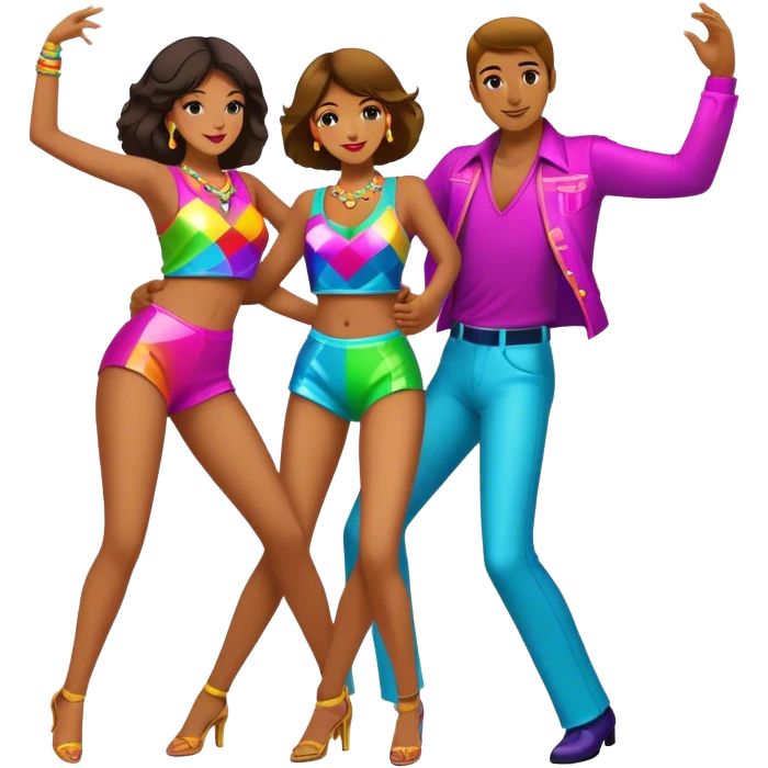 Couple dancing in the disco emoji