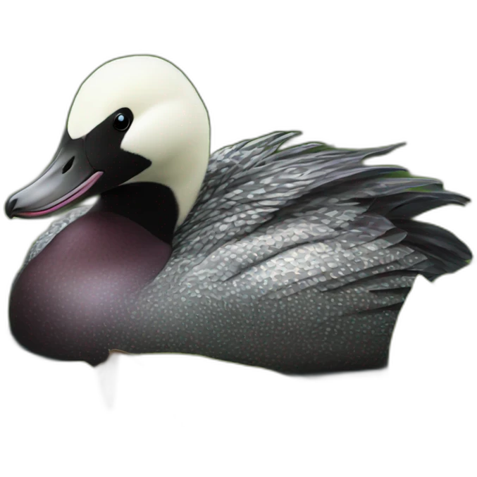 baby minnesota loon nestled in Cypripedium reginae emoji