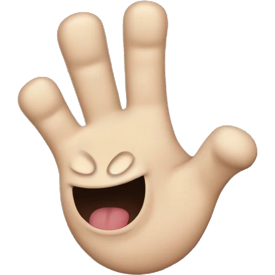 thumbs down with freaky face emoji