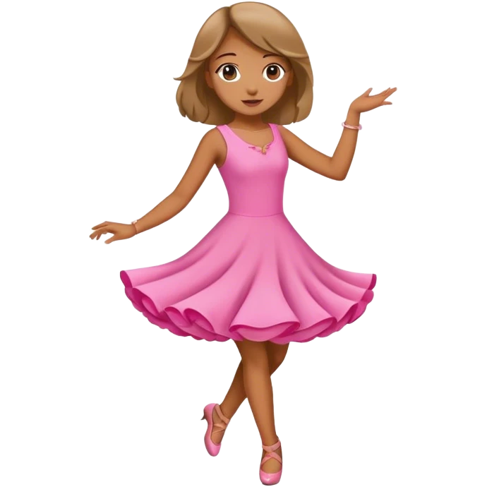 dance girl pink kids emoji