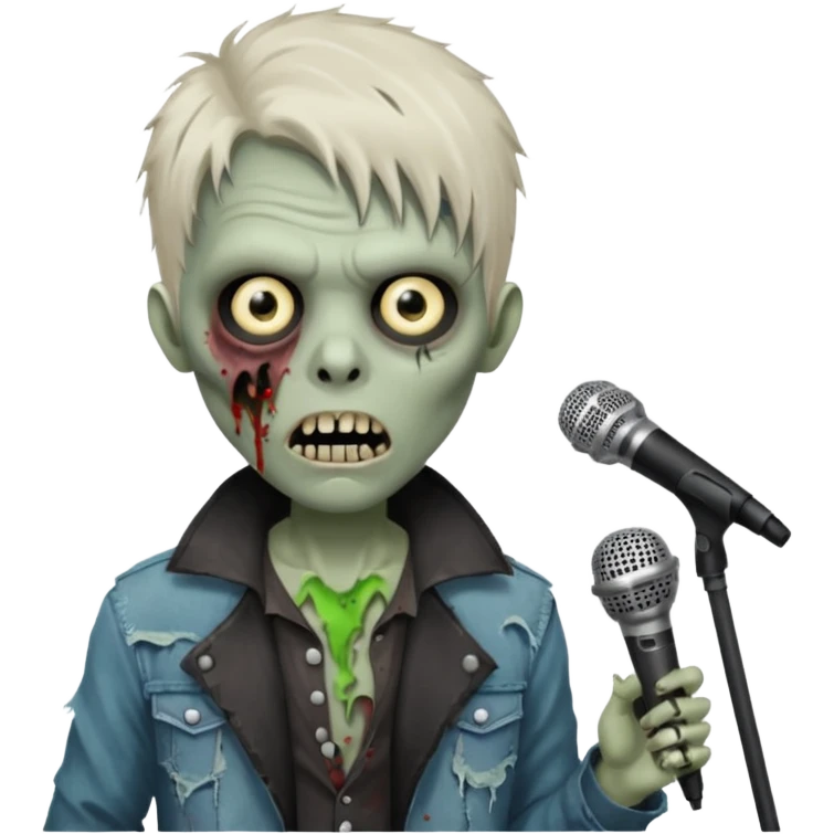 Zombie singer  microphone  emoji