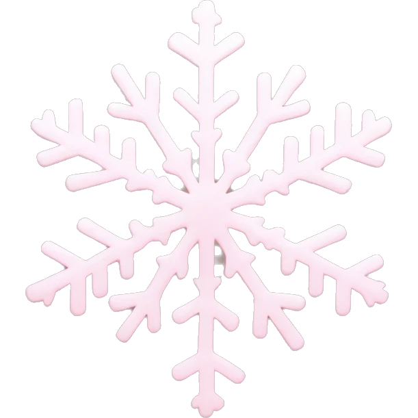 Pale blush pink snowflake emoji