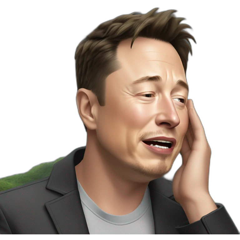 Elon Musk Crying Waterfalls emoji