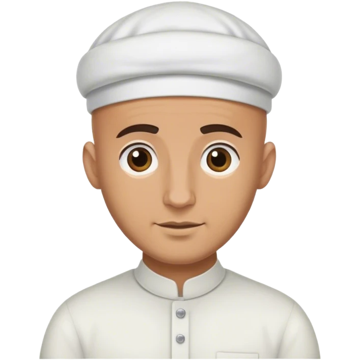jewish man wearing a kippah while being bald but having two thick strands of curly hair sticking out emoji
