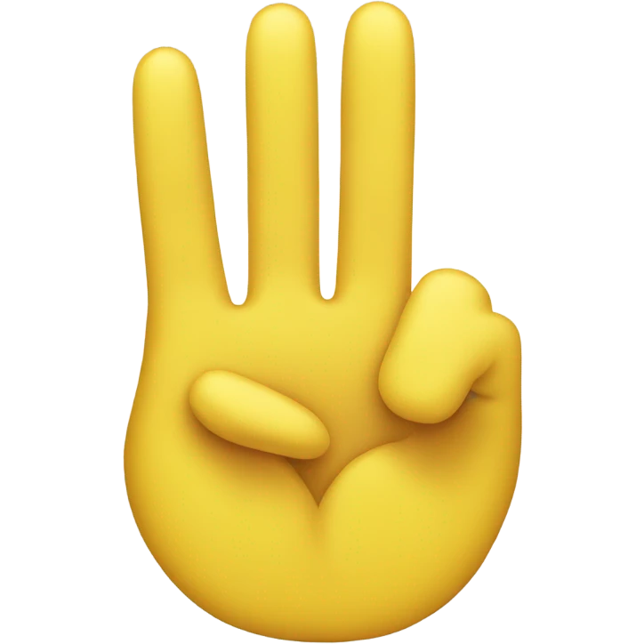 yellow emoji with peace hand sign emoji