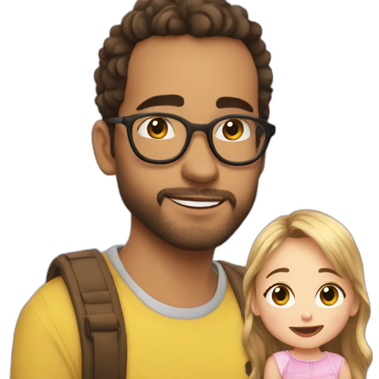 norman ( le youtuber francais ) qui fait un bisou à une enfant emoji