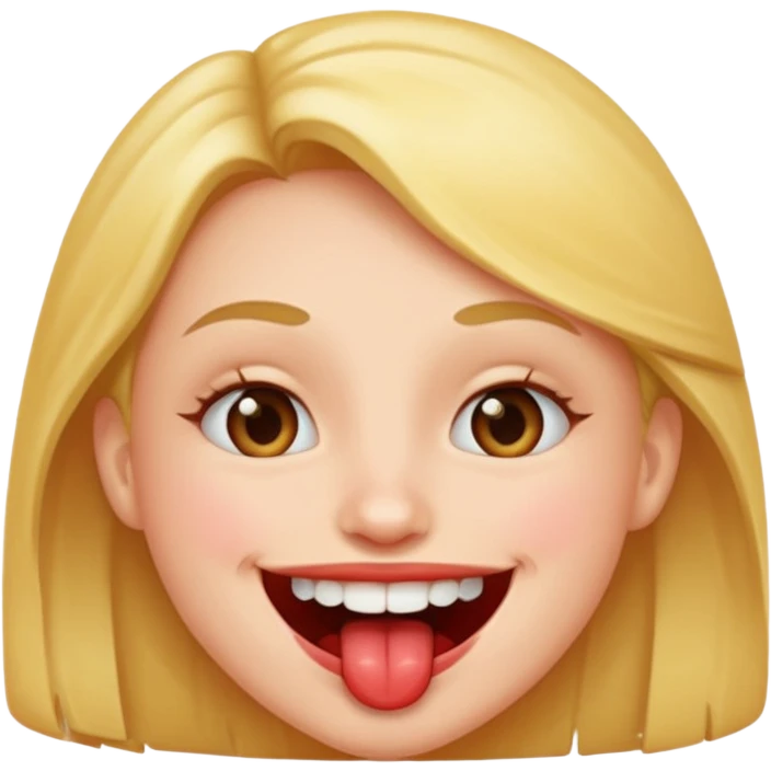 happy face biting lip emoji
