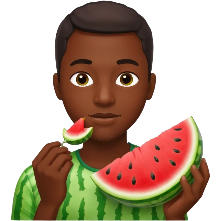 Black guy eating melon emoji