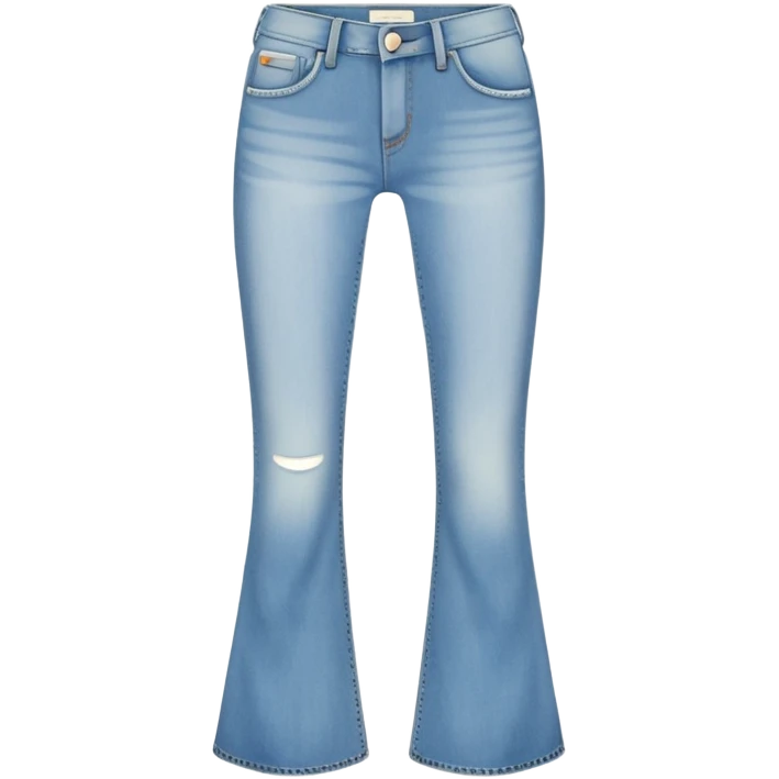 Y2K low rise flared jeans emoji