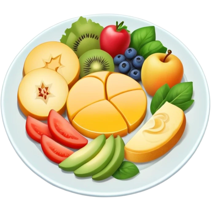colorful balanced meal with nutrients for vitality and energy emoji