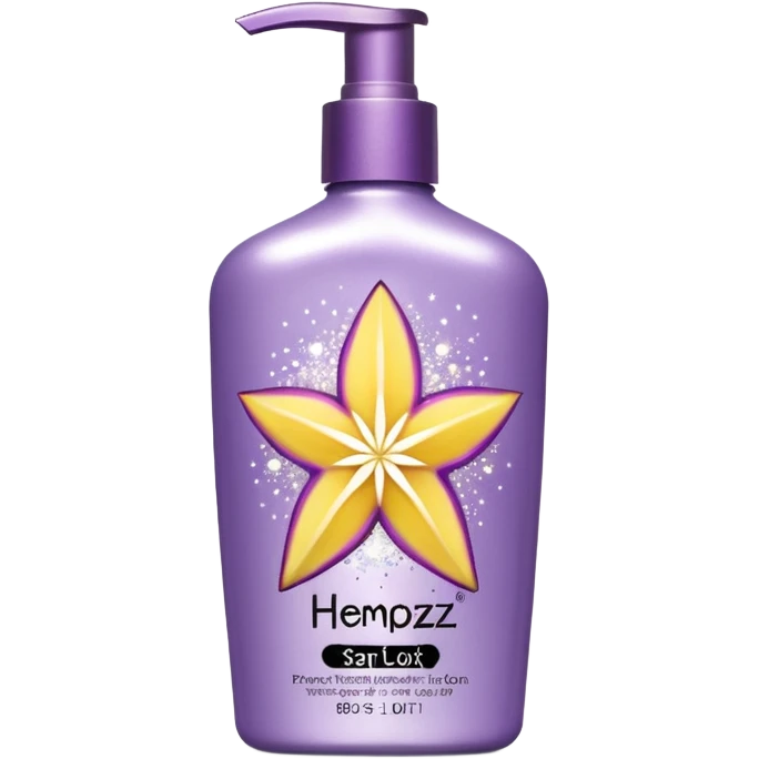 Hyperrealism bottle pale purple iridescent Hempz NEW Star Dust Body Lotion, Iridescent Glow Shimmer, Passionfruit and Wild Orchid, Hydrating and Nourishing Moisturizer emoji