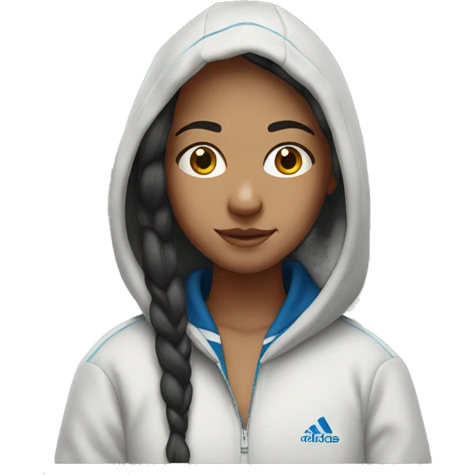 Girl with a big nose wearing an adidas hoodie  emoji
