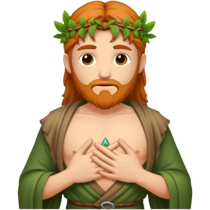 druid character hand on chest sincere emoji