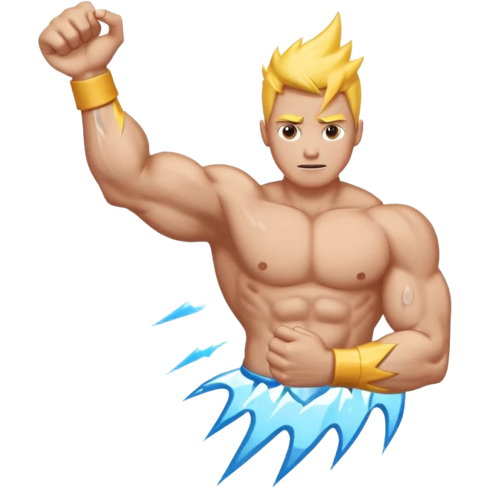 Small icons: 💪 for protein, ⚡ for carbs, 💧 for hydration emoji