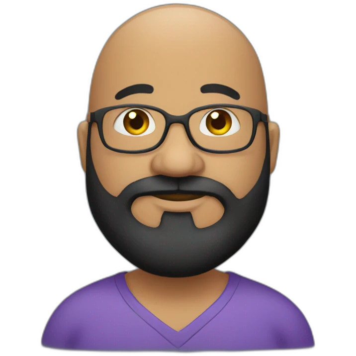 fat blackbearded bald teacher emoji