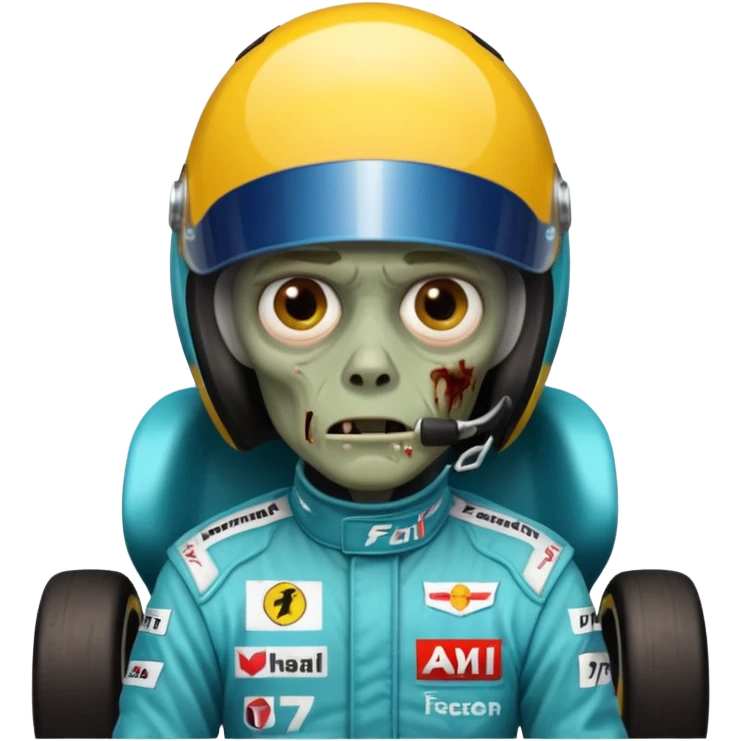 zombie formula 1 racer emoji