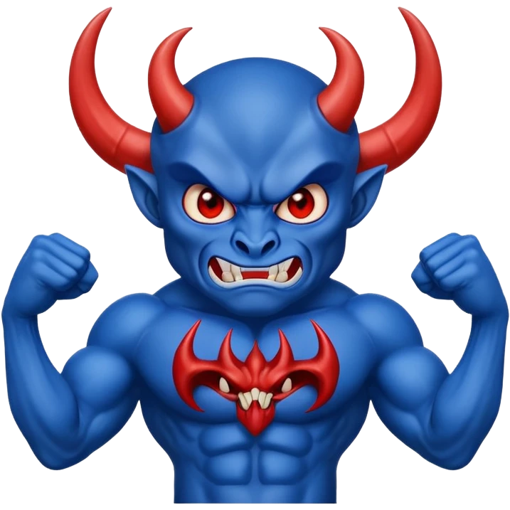 Blue devil emoji
