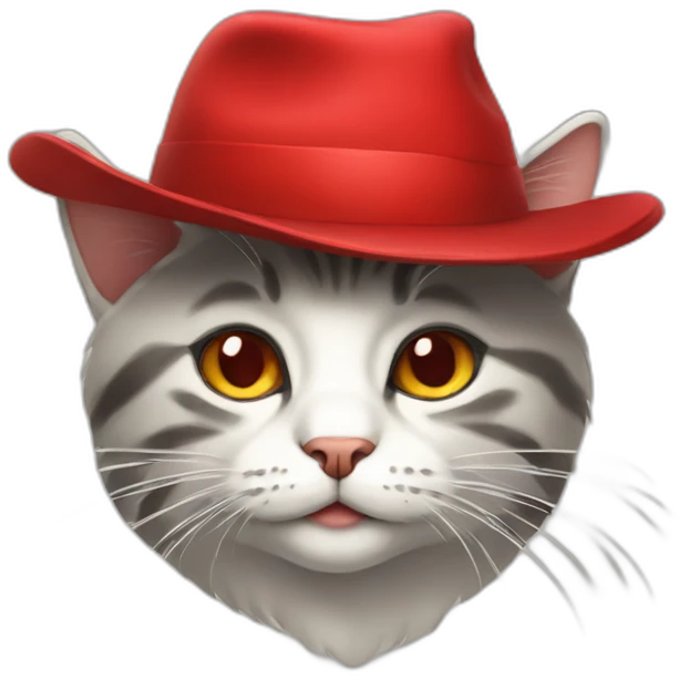 cat with red hat emoji