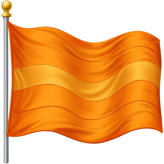 Solid Orange Color wavy flag emoji