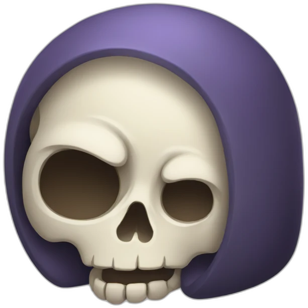 A SLEEPY SKULL emoji