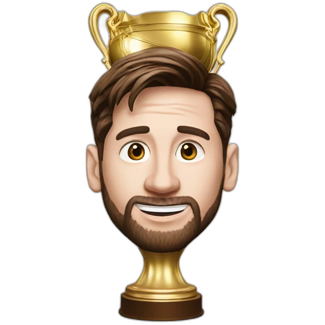 Leo Messi Raise his ballon d'or emoji