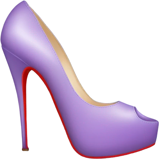 light purple louboutins shoes emoji