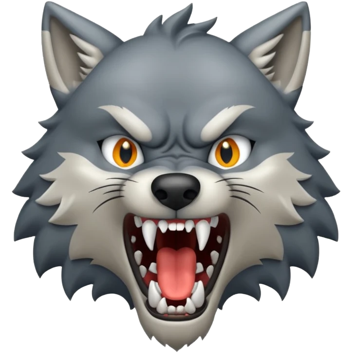 Wolf snarling emoji