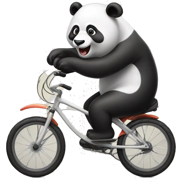 Panda riding bike emoji