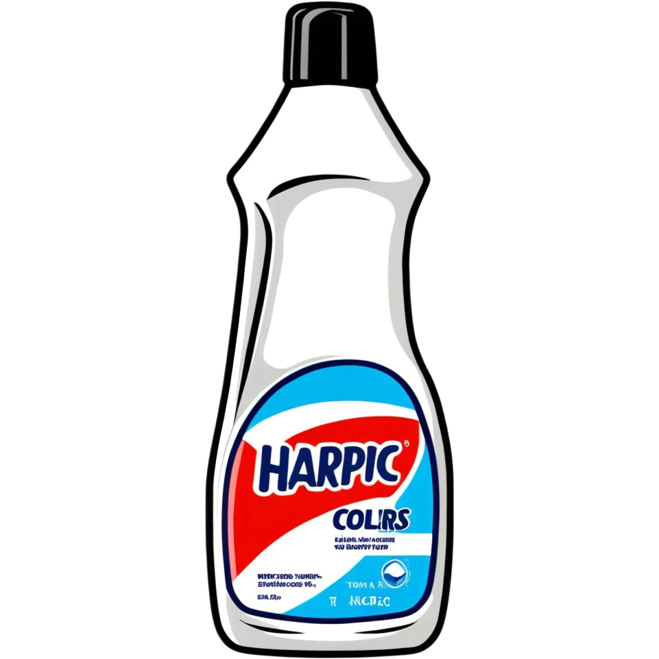 Harpic cleaning product bottle emoji