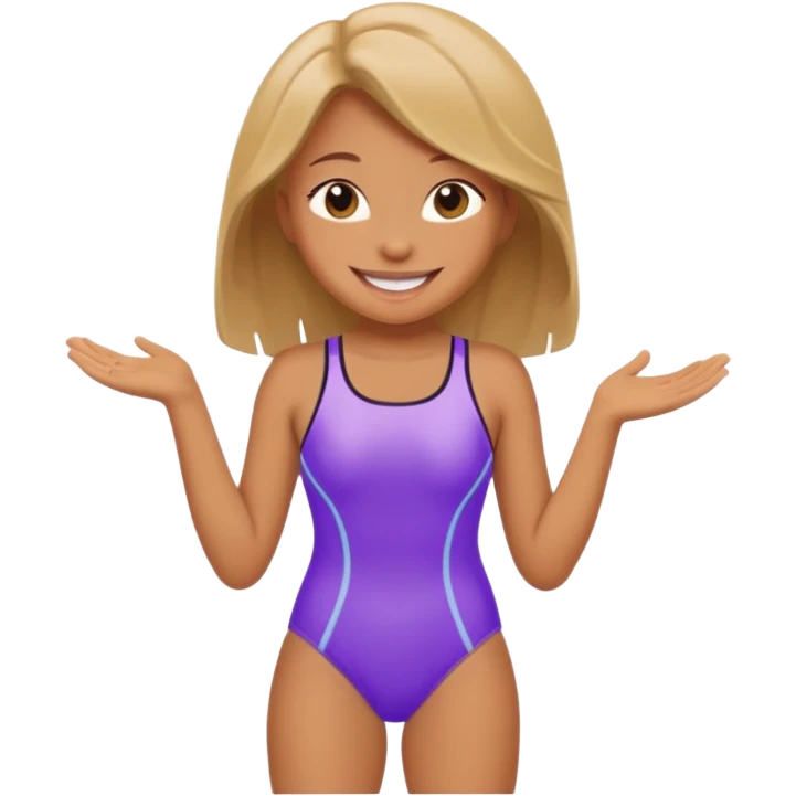 A cartoon girl in swimsuit emoji
