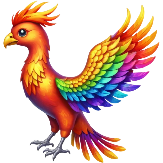 Rainbow phoenix emoji