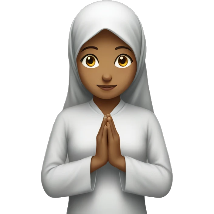 Praying muslim Girl  emoji