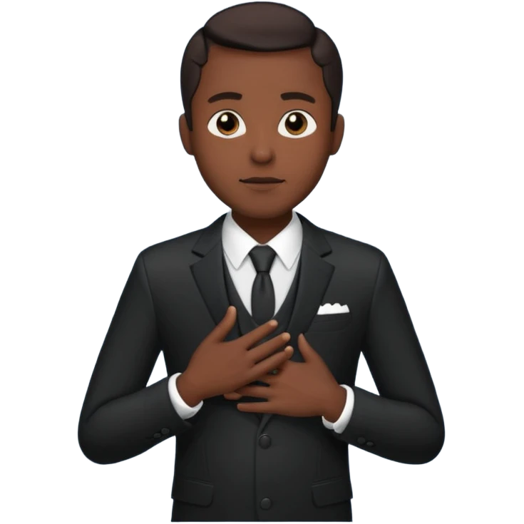 ایسا تصویر بناو جس میں ارتعرل کا عثمان جیسا بندہ دل پر ہاتھ رکھے ہوئے تابعداری کے حالت میں نظر ائے۔ emoji