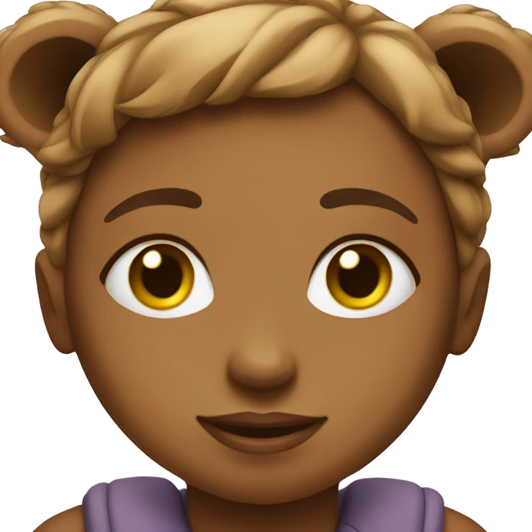 girl with bear emoji