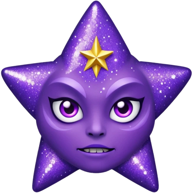 star demon purple glitter emoji