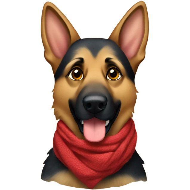 German shepherd with a pashmina  emoji