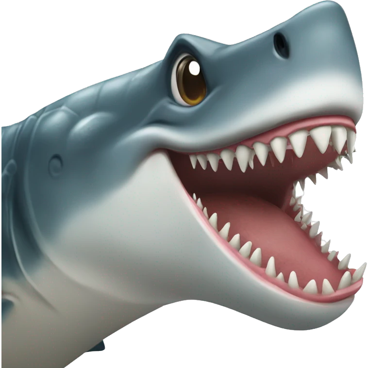 Shark lick crocodile  emoji