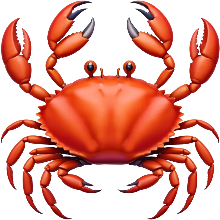 A pink crab with claws  emoji