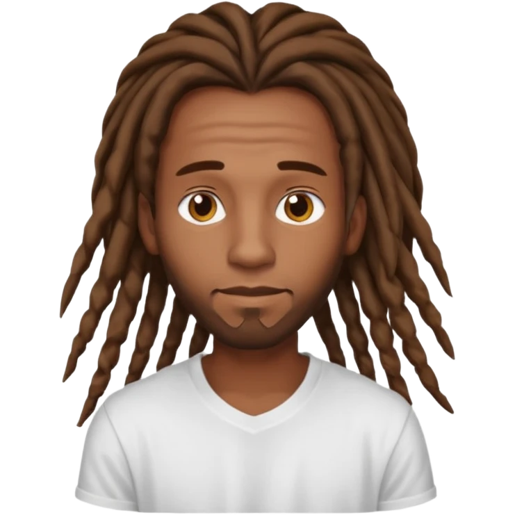 Man with long brown dreadlocks emoji